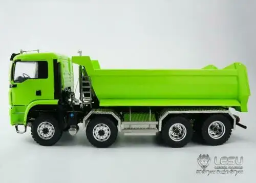 LESU 8*8 Передняя гидравлическая подъемная окрашенная модель RC MAN 1/14 самосвал грузовик двигатель TH15231