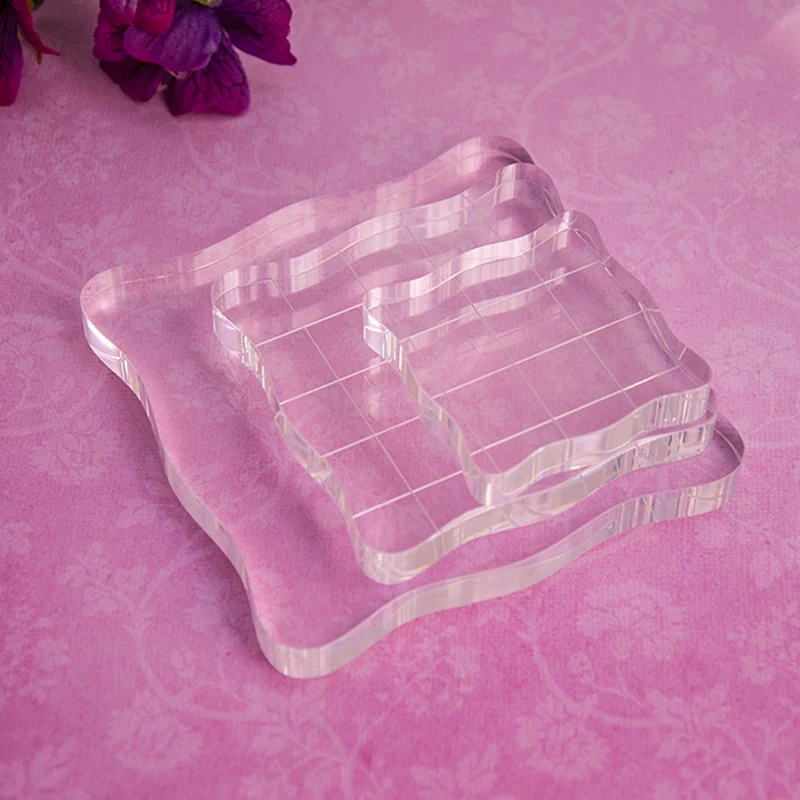 Transparent Silica gel Stamp Acrylic Block Pad DIY scrapbooking Rubber
