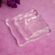Transparent Silica gel Stamp Acrylic Block Pad DIY scrapbooking Rubber Stamp Clear StampColor Process Essential Tools 5*5cm