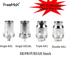 6 шт. FreeMax Mesh Pro катушка головы Vape один KA1/один SS316L/двойной KA1/тройной KA1 электронная сигарета атомайзер ядро