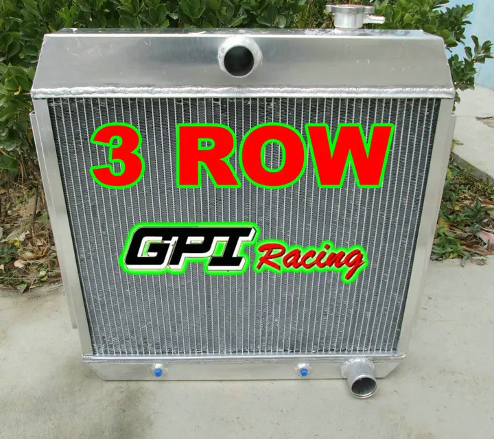 55-57 CHEVY SMALL BLOCK 150//210 SBC V8 3-ROW CORE FULL ALUMINUM RACING RADIATOR