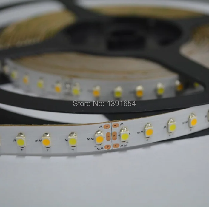 Два Цвет Светодиодные ленты 3528 600LED 24 В DC LED Клейкие ленты свет белый теплый белый свет украшения Бесплатная доставка