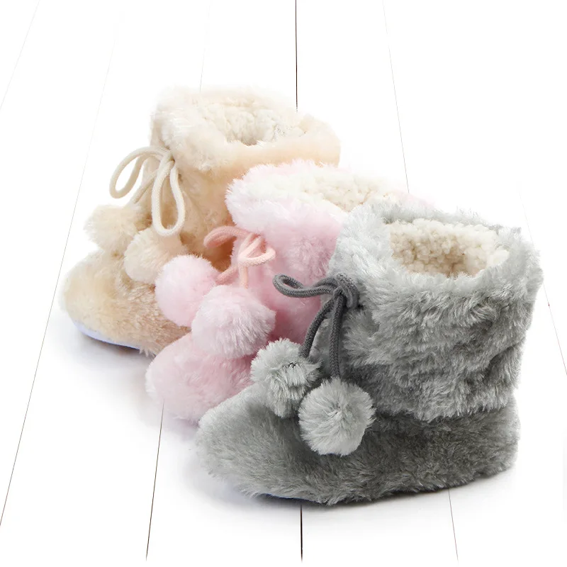 

Winter Baby Shoes Coral Velvet Boots Warm Fashion Infant Boys Girls Prewalker Soft Toddler Casual Shoes bebek ayakkabi