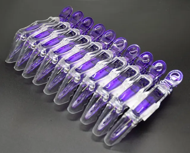 10pcs/pack purple professional salon hair clips Aligator clips section
