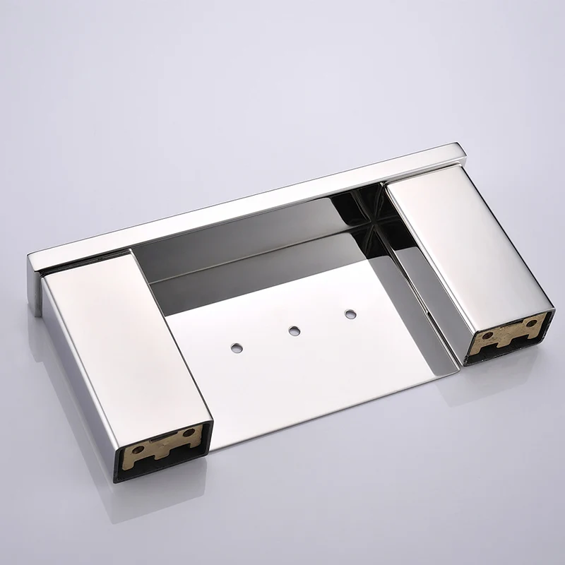 SUS 304 Нержавеющая сталь мыльница для ванной комнанты держатель современный гладкое зеркало со спрямленными углами мыльница для ванной комнанты комплект N7000-7
