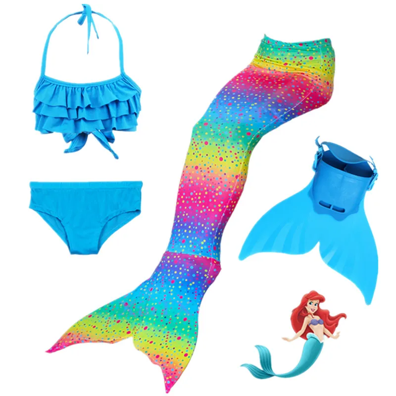

Fancy Kids Mermaid Tail With Monofin Bikini Swimmable Mermaid Tail CostumeSummer Beach Vacation Photos Props Cospaly Costumes