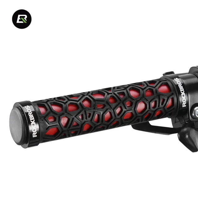 ROCKBROS Bicycle Grips Anti skid Bike Handlebar Rubber Lock on Ultraight MTB Grips Shock