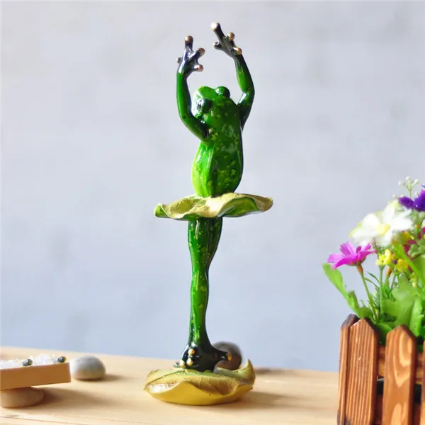 Funny Frog Family Dancing Ballet Styles Resin Toys Figures - Ballet Frog 1-4