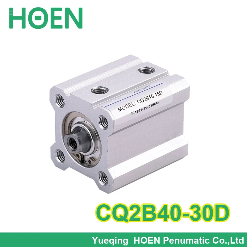 

SMC Type CQ2B40-30D bore 40mm stroke 30mm Double Acting single rod Pneumatic Compact Cylinder high quality