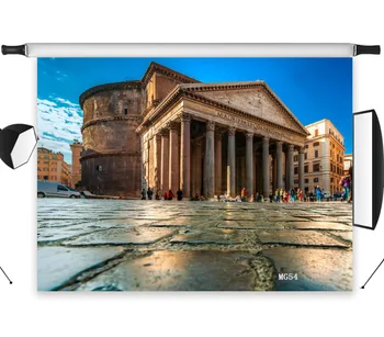 

LB Polyester & Vinyl Parthenon Ancient Sights Backdrops Background For Photography Studio Backdrop Photo Props Decoration