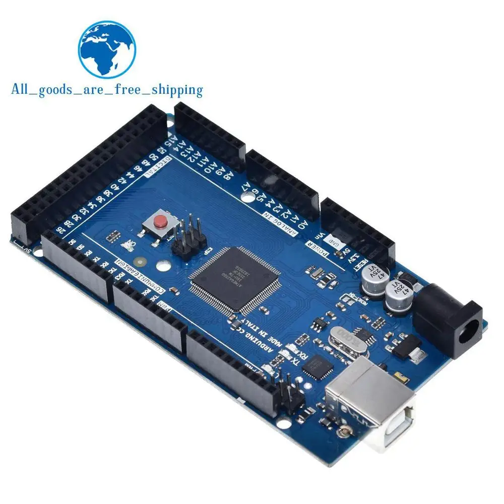 TZT Mega 2560 R3 с логотипом mega2560 REV3 ATmega2560-16AU плата(не USB кабель) совместимый Mega 2560 r3 для Arduino - Цвет: only board