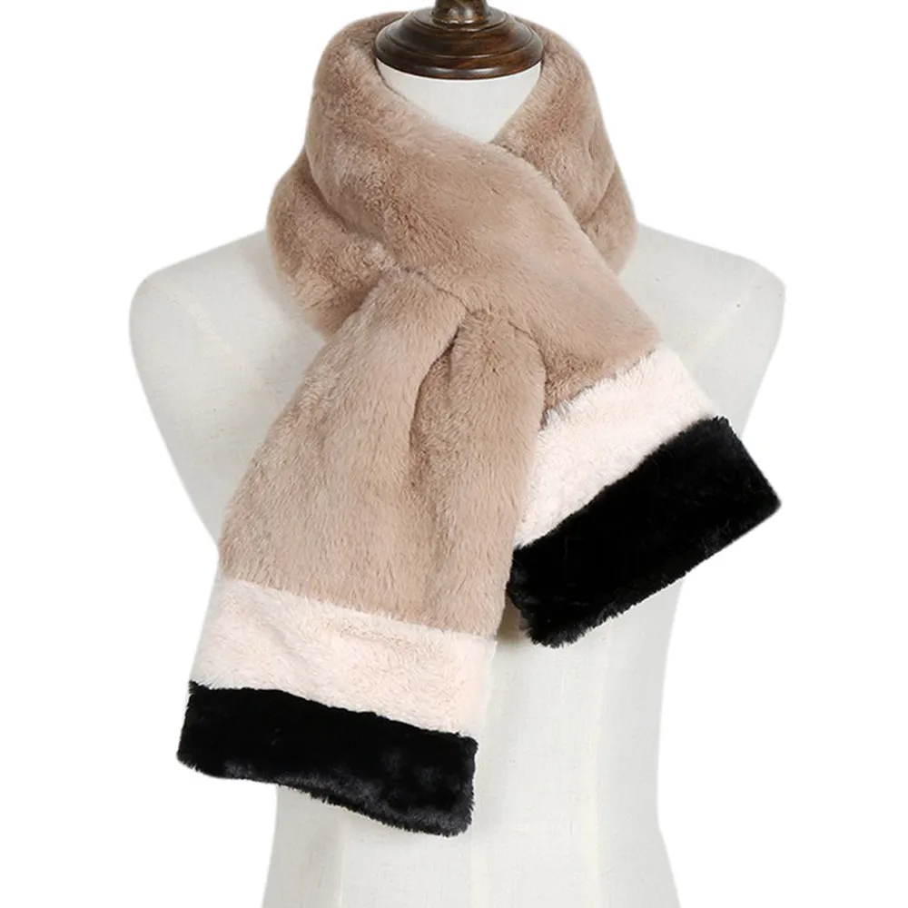 Для женщин зима теплый шарф модные утепленные искусственный мех трава шарфы Кольцо шарф Для женщин мягкие зимние шарфы echarpe hiver femme A9