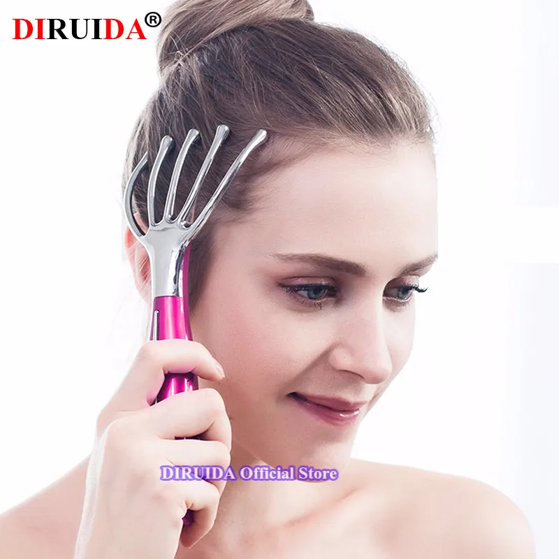NEW Electric Head Massager Comb Relax Massager Hand Scalp Massage Tool Headache Stress Brain Relief Finger Handheld Massage Comb