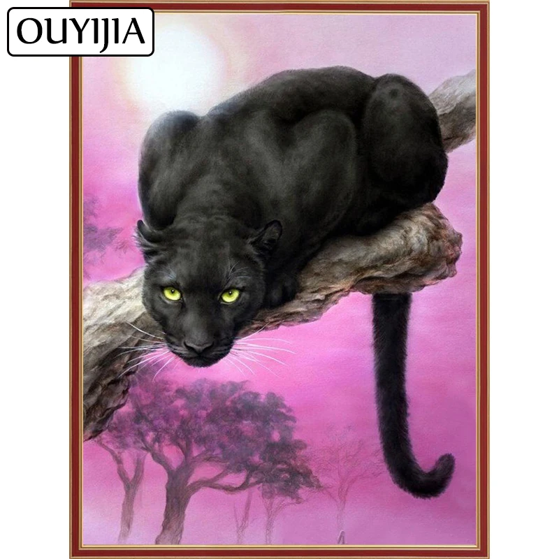 OUYIJIA 5D DIY украшение для дома бриллиантовая вышивка животное алмазная крестиком