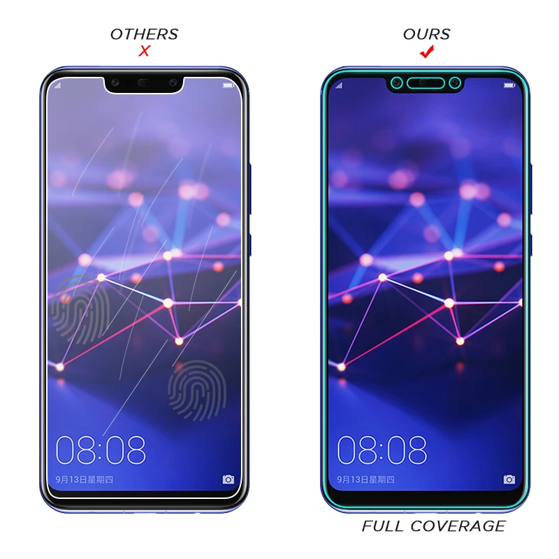 

Full Cover Screen Protector Tempered Glass For Huawei P9 P10 Plus P20 Mate 8 9 10 Pro For Mate 20 X Toughened Tempered Glass