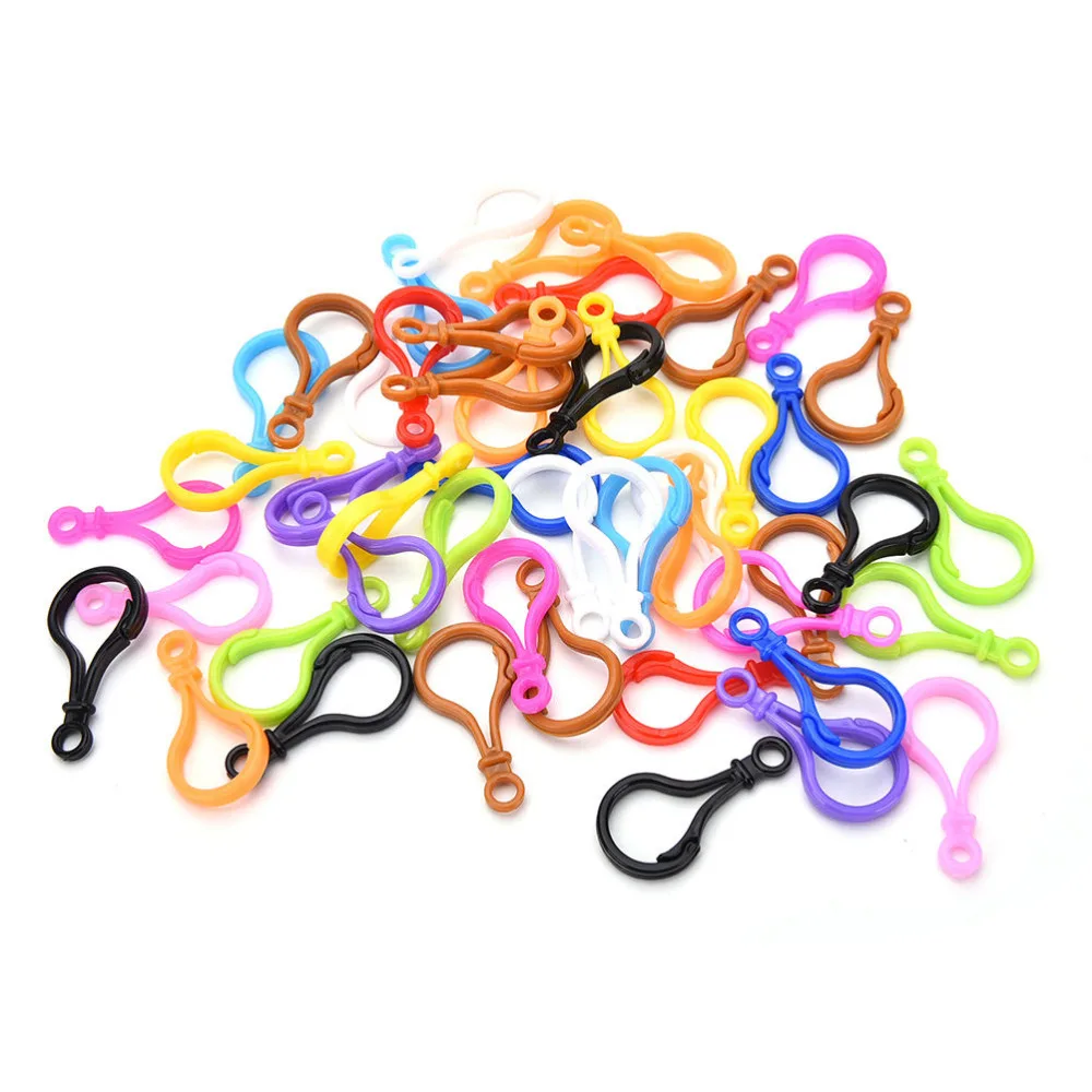 

For Men Women Plastic Keychain With Loop 50mm*25mm Keyring Jewelry Accessories 100pcs Candy Colors