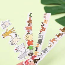 30 шт Мультяшные животные закладки животные в ряд бумажные закладки почтовые карты Kawaii канцелярские принадлежности офисные школьные принадлежности FC127