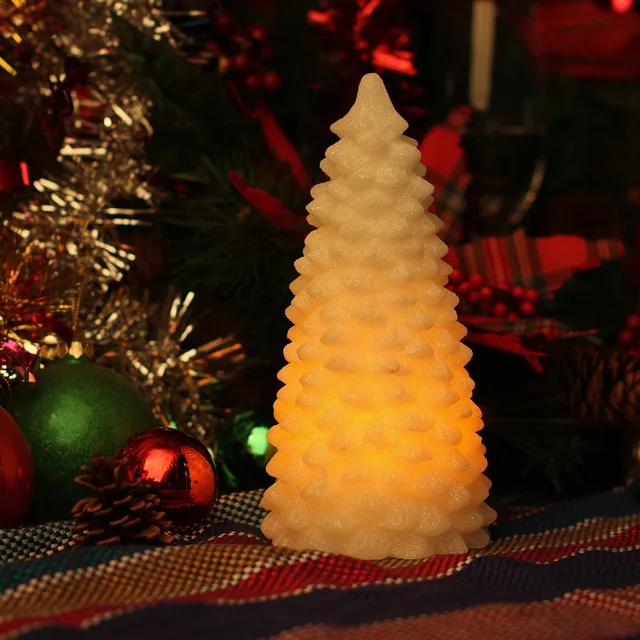 giveu christmas lighted pine tree flamless candle with timer battery operated 8 inches for christmas - Battery Lighted Christmas Decorations giveu christmas lighted pine tree flamless candle with timer battery operated 8 inches for christmas - Battery Lighted Christmas Decorations