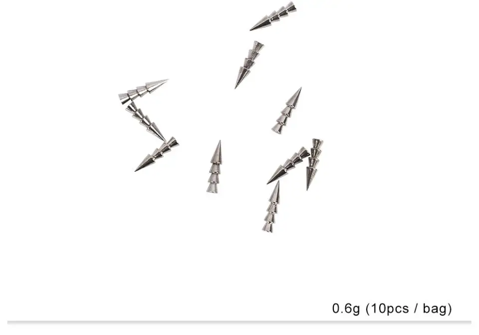 TSURINOYA Вольфрамовая Стальная вставка свинца 0,6 г 0,9 г 1,3 г 1,8 г рыболовные Весы Neko Rig для мягкой рыболовной приманки тонкий гвоздь с конической шляпкой аксессуары