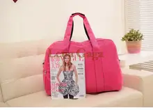 2016 Waterproof Nylon Sport Bag For Women Fitness Sport Bag For Gym Bags Shoulder Travel Duffle, Blue/Red, Small/Medium/Large