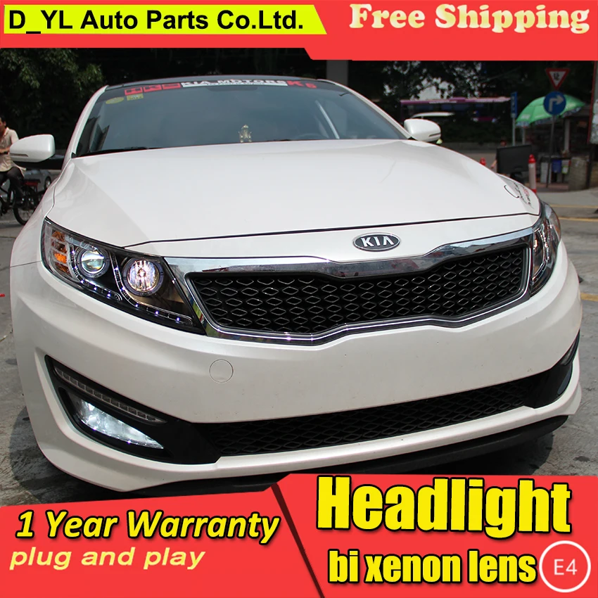 DY_L Автомобиль Стайлинг фара для Kia K5 2011-2012 светодиодный фары DRL H7/D2H HID Xenon Биксеноновые линзы