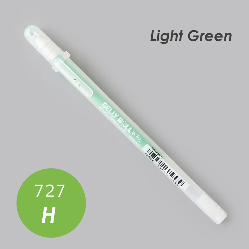SAKURA 0,6 мм блестящая цветная гелевая ручка гелли рулон stardust ручка выделители ручка для скрапбукинга Сделай Сам стационарная - Цвет: H Light Green