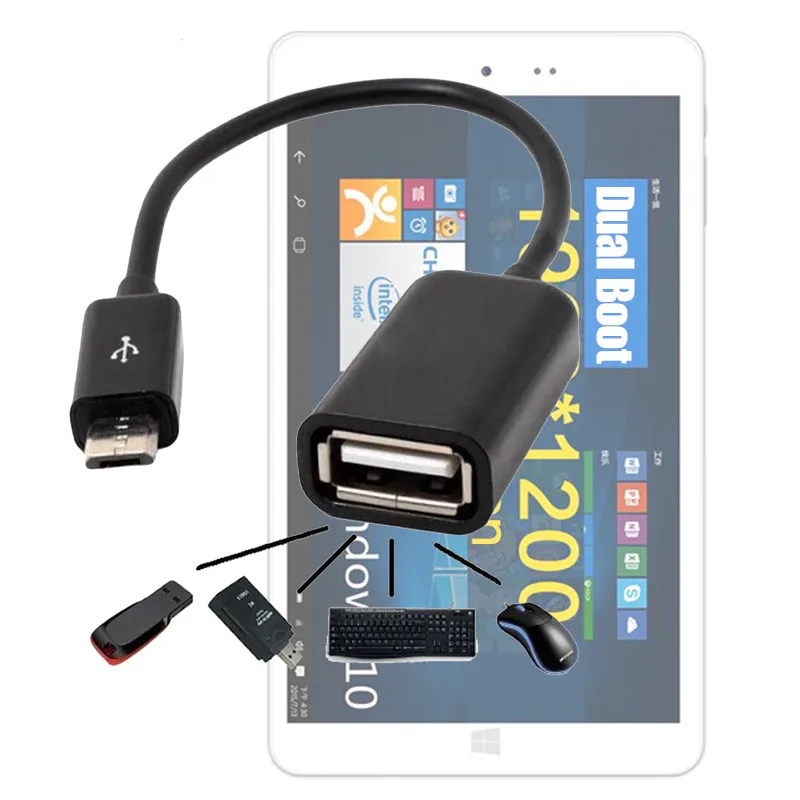 

Micro USB 2.0 Host OTG Cable Adapter for Chuwi Ebook / Hi8 Redux / VL8 Hi8 Hi10 Vi8 Vi7 Vi10 Pro V17HD 3G VX8 Tablet OTG Adapter