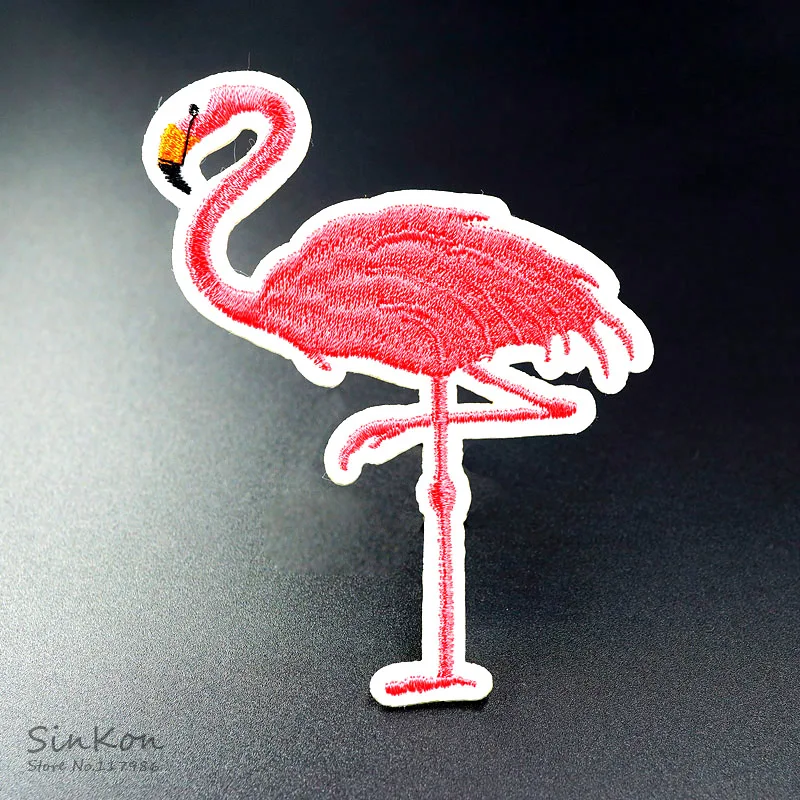 Flamingo (Size7.0x9.0cm) Iron On Patch Sewing On Embroidered Applique