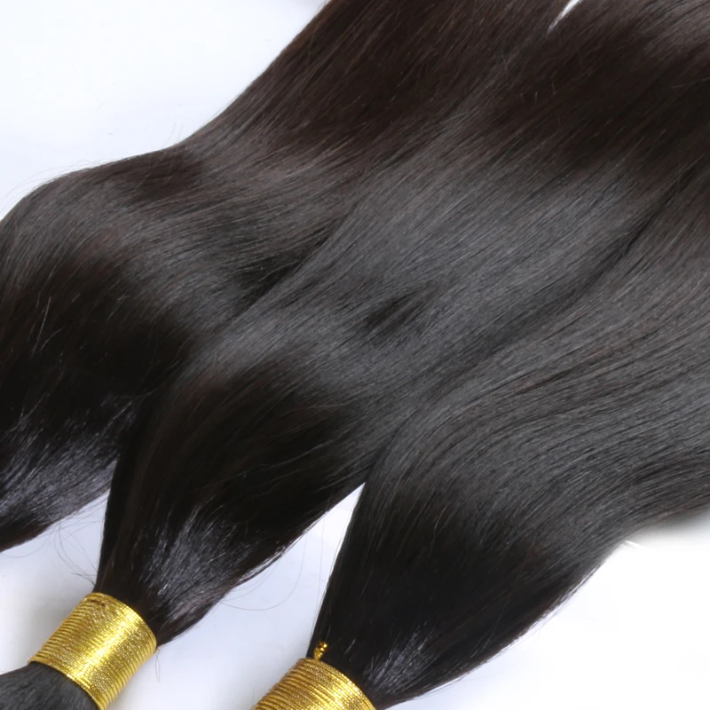 Addbeauty Bulk Human Hair For Braiding 1 Bundle Free Shipping Blonde 613 Natural Color Brazilian Straight Virgin Hair Extensions