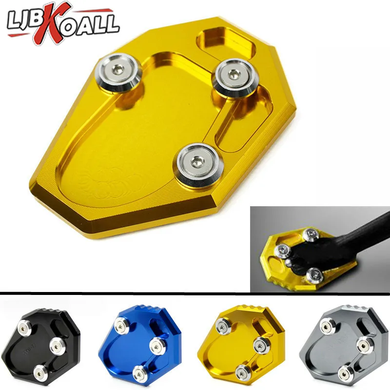 Motorcycle CNC Aluminum Side Kickstand Stand Extension Plate For 2014-2017Yamaha MT-07 FZ07 MT 07 2015 2016 Grey