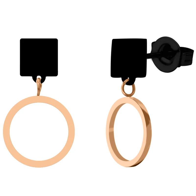 CHUKUI punk Christmas stainless steel geometric gold stud earrings earing fashion jewelry gifts for women girls wholesale (5)