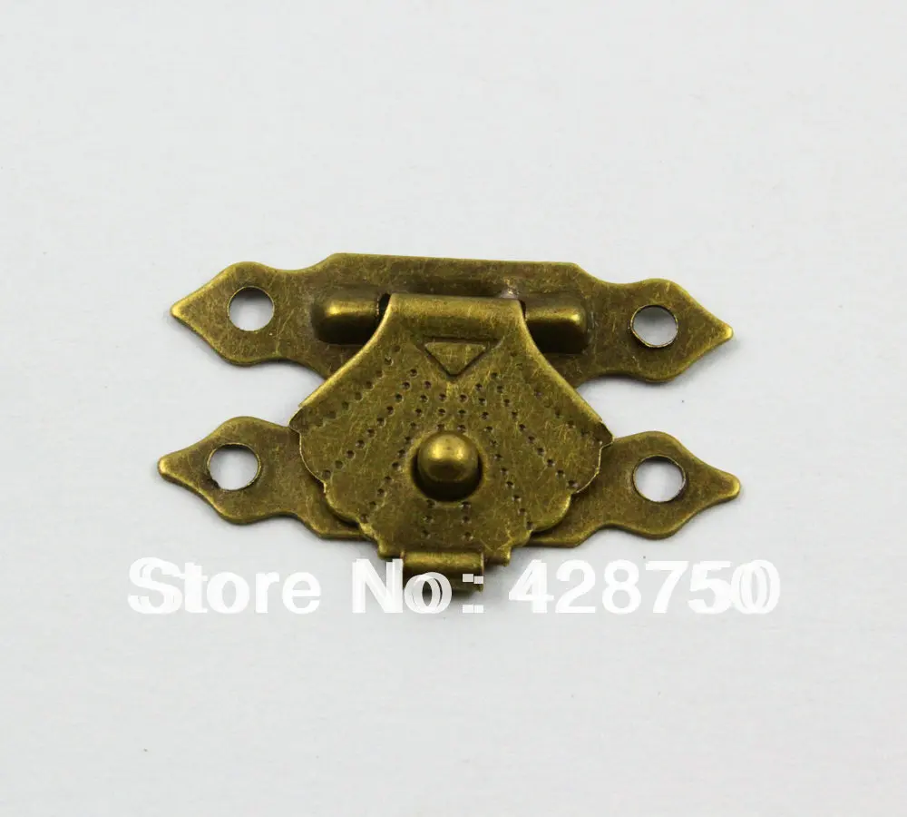 Antique Brass Jewelry Box Hasp Latch Lock 29x19mm with Screwsin Hasps from Home Improvement on