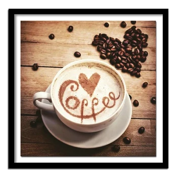 

5D Diy Diamond Painting Cross Stitch 3D Diamond Embroidery Coffee Cup Needlework Diamond Kit Pictures Of Rhinestones