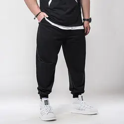 6XL 2019 Мужская мода эластичные брюки Jogger тренировочные штаны-шаровары повседневные свободные Fit Мужской