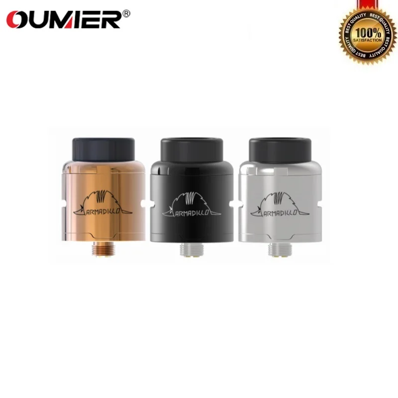 Оригинальный испаритель Oumier Armadillo RDA Vape Tank 24 мм с двойной катушкой Vaporizer 510 нитей VS