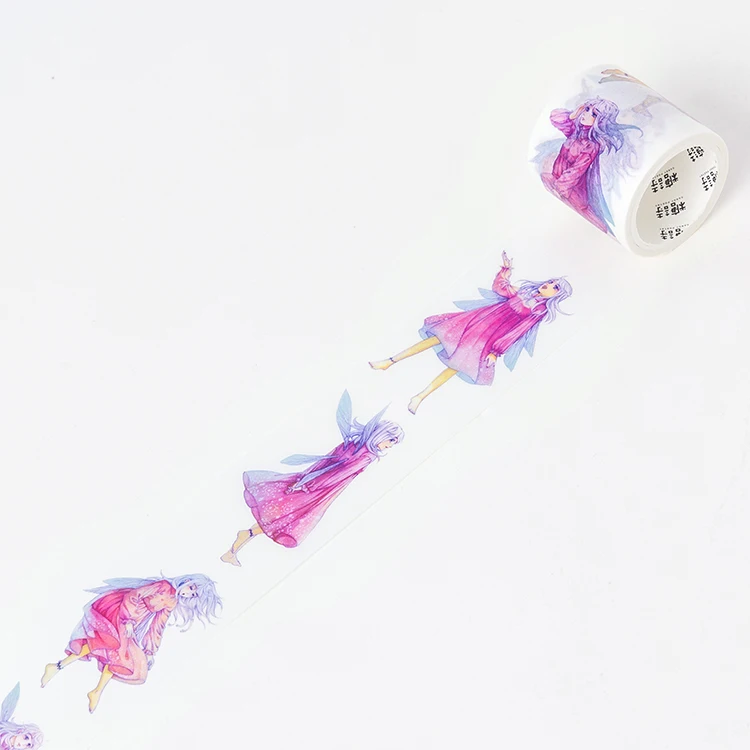 

New 40mm wide Lovely elves girls decoration washi tape DIY planner scrapbooking diary album masking tape escolar