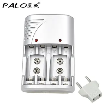 

PALO C802 Battery Charger For NI-MH NI-CD AA / AAA Rechargeable Batteries 2Slots 1.2v 9v (6F22) Li-ion Batteries Charger