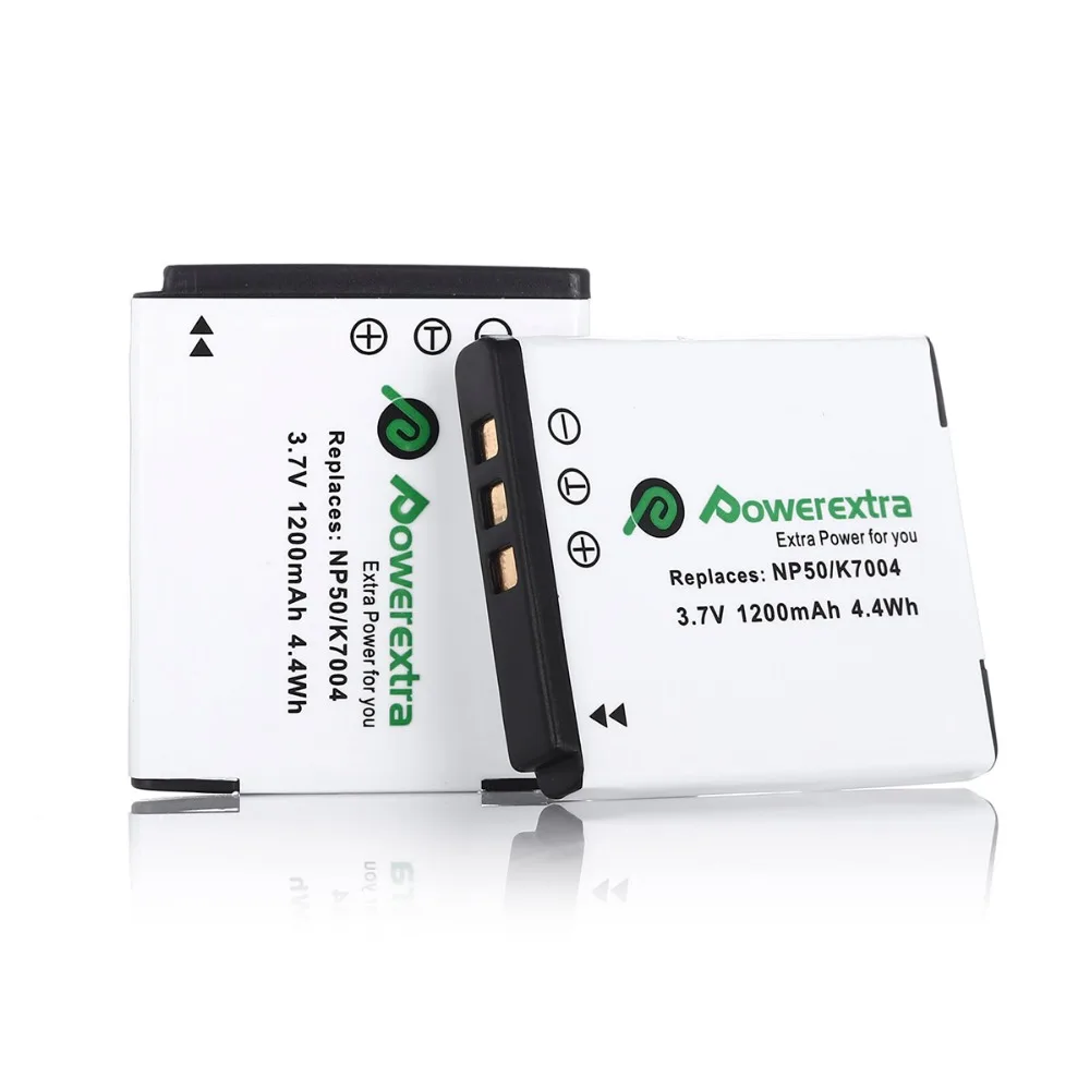 Powerextra 2pcs Replacement 3.7v Battery For FujiFilm NP 50 NP50