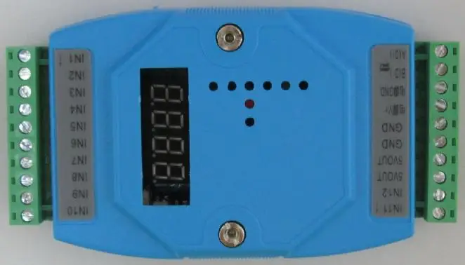 12-ch 18B20 или AM2301 Температура влажность Вход модуль сбора данных RS485 Modbus RTU, светодиодный дисплей