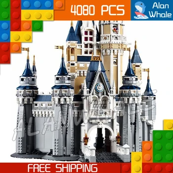 

4080pcs Movie Cinderella Princess Castle City Street Creators 16008 Friends DIY Model Building Blocks Toys Compatible with Lago