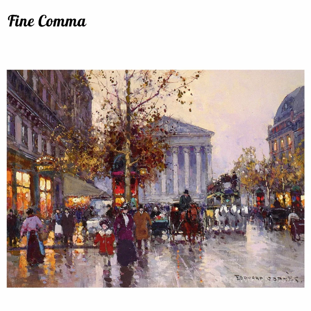 

La Madeleine Vue De La Rue Royale by Edouard Leon Cortes Hand painted Oil Painting Reproduction Replica Wall Art Canvas Painting