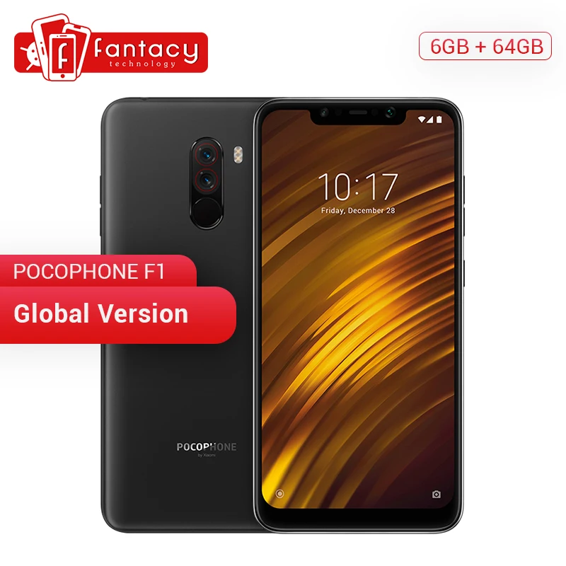 

Global Version Xiaomi POCOPHONE F1 POCO 6GB 64GB Snapdragon 845 6.18" Full Screen AI Dual Camera LiquidCool 4000mAh Smartphone