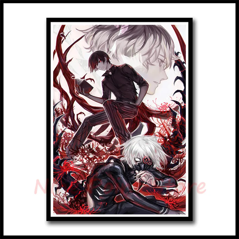 Классический постер Tokyo Ghoul с печатью белой бумаги четкое изображение украшение