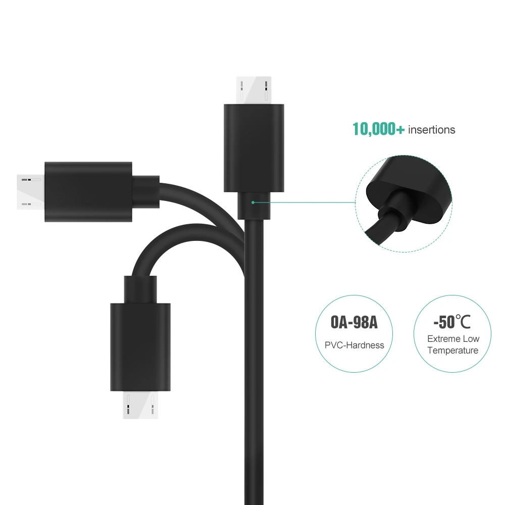 Кабель Micro USB FLOVEME 1/2/3 м для Samsung S7 S6 Edge Huawei Xiaomi Android|Кабели мобильных телефонов| |