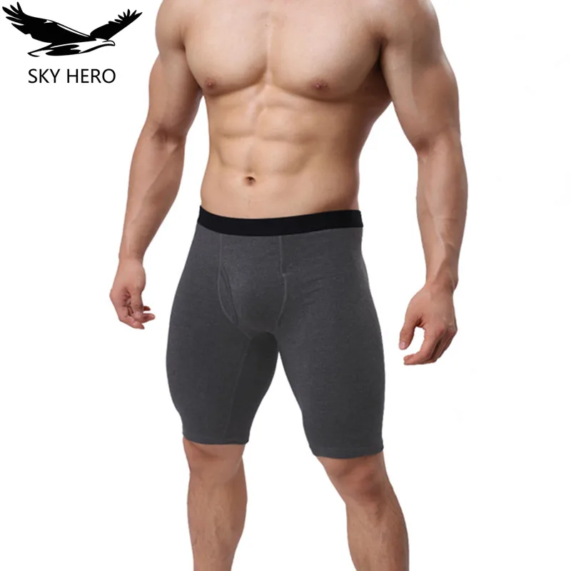 

2019 Long Leg Men's Boxer Underwear Pants Cotton Men Shorts Loose Pour Homme Mens Boxers Man Panties Male Cuecas Calzoncillos