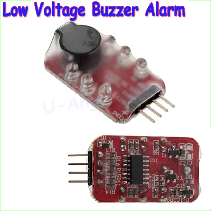 

1pcs 7.4V-11.1V 2S-3S Cell Lipo Battery low voltage Alarm Buzzer Speaker LED indicator Dropship
