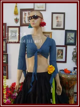 

Belly dance top Transparent thin Belly Dance 7 furcal flare Blouse Top CF19