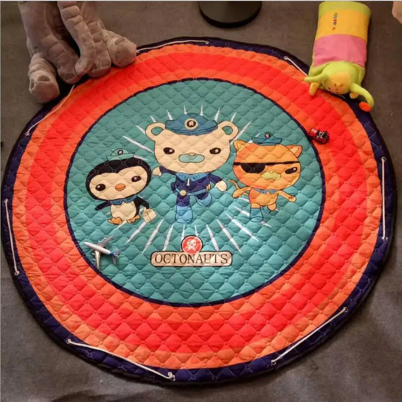 Octonauts Детская игровая дорожка, игровые коврики, Детские Мультяшные животные, лиса, кролик, Лев, жираф, одеяло для ползания, ковер, игрушки, сумка для хранения, декор детской комнаты - Цвет: Octonauts
