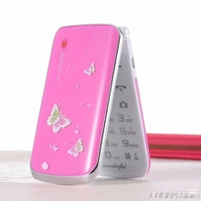 Flip Phone E8 Dual Sim Card 3000mAh Women Girls Lady Cute Led Flashlight Mobile Cell Phone