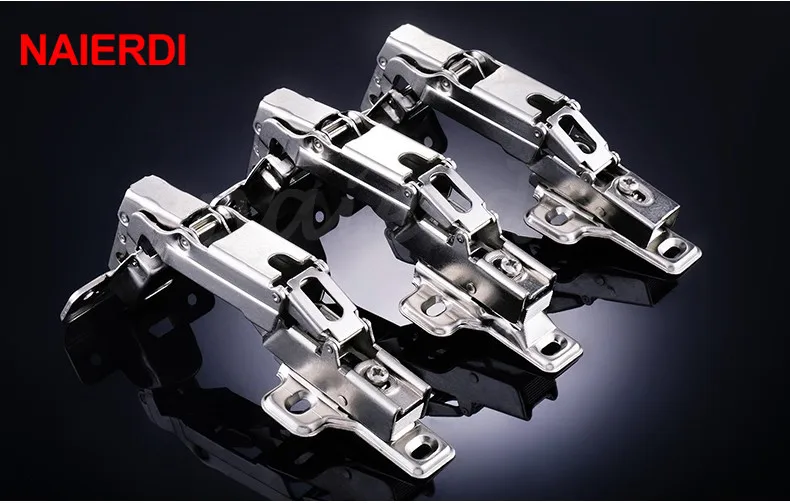 

4PCS NED V165 Full Size 175deg Hydraulic Buffer Hinge Rustless Iron Buffering Soft Close Cabinet Cupboard Furniture Door Hinges